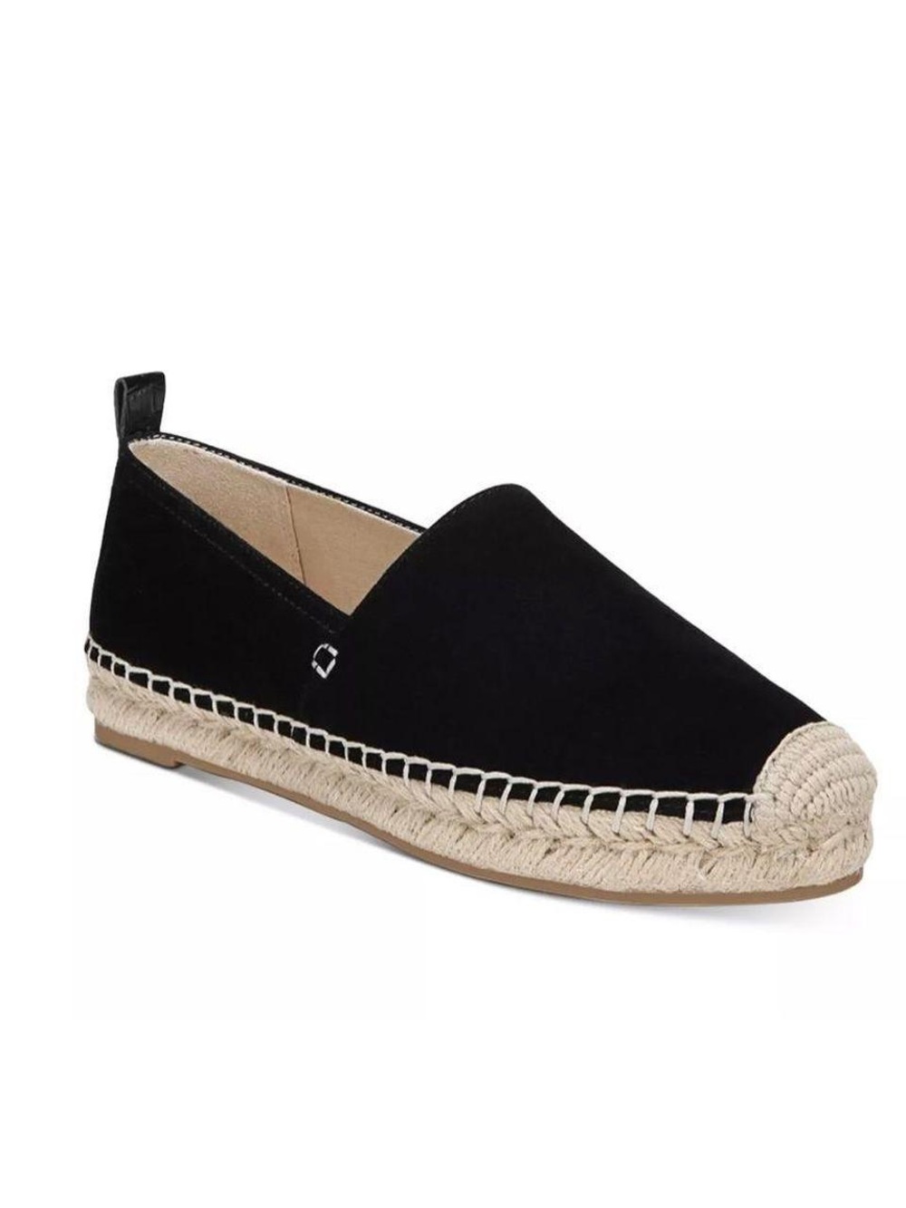 Sam Edelman Black Espadrille Slip-On Flats